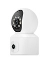 Cámara de vigilancia Escam QF010 2+2 MP Blanco WiFi visión nocturna a 