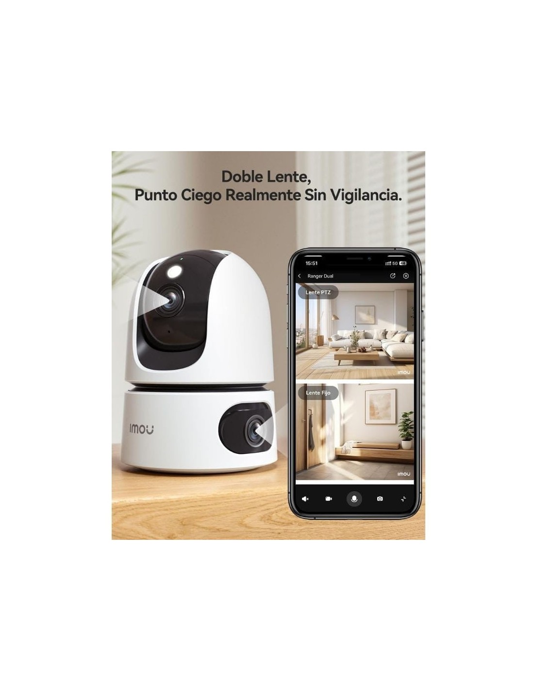 Cámara de vigilancia IMOU Ranger Dual Blanco 6MP WiFi visión nocturna