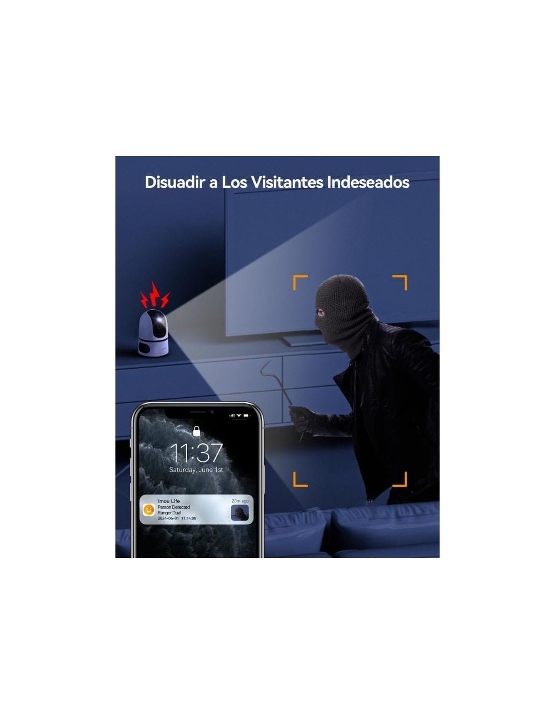Cámara de vigilancia IMOU Ranger Dual Blanco 6MP WiFi visión nocturna