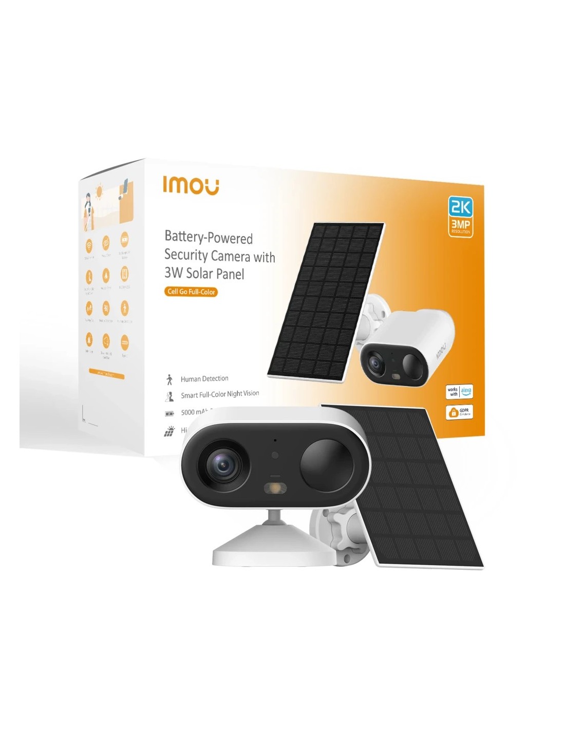 Cámara de vigilancia IMOU Cell Go Kit Bullet 2K WiFi visión nocturna I