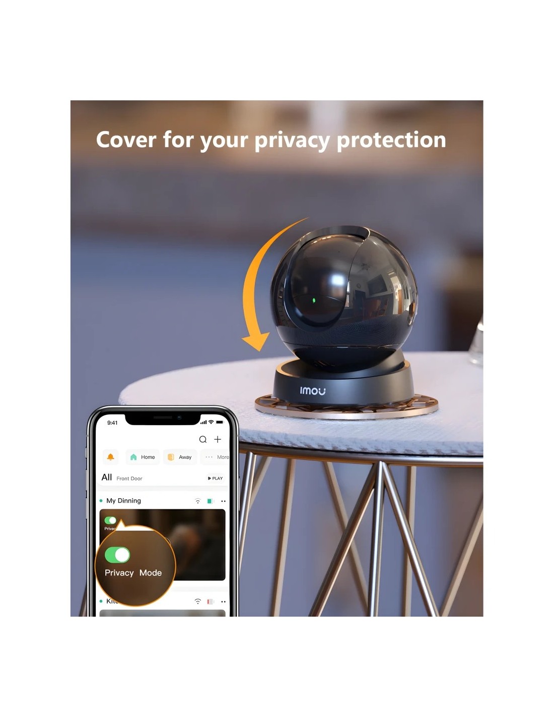 Cámara de vigilancia IMOU Rex 3D 2K WiFi visión nocturna PTZ 355°