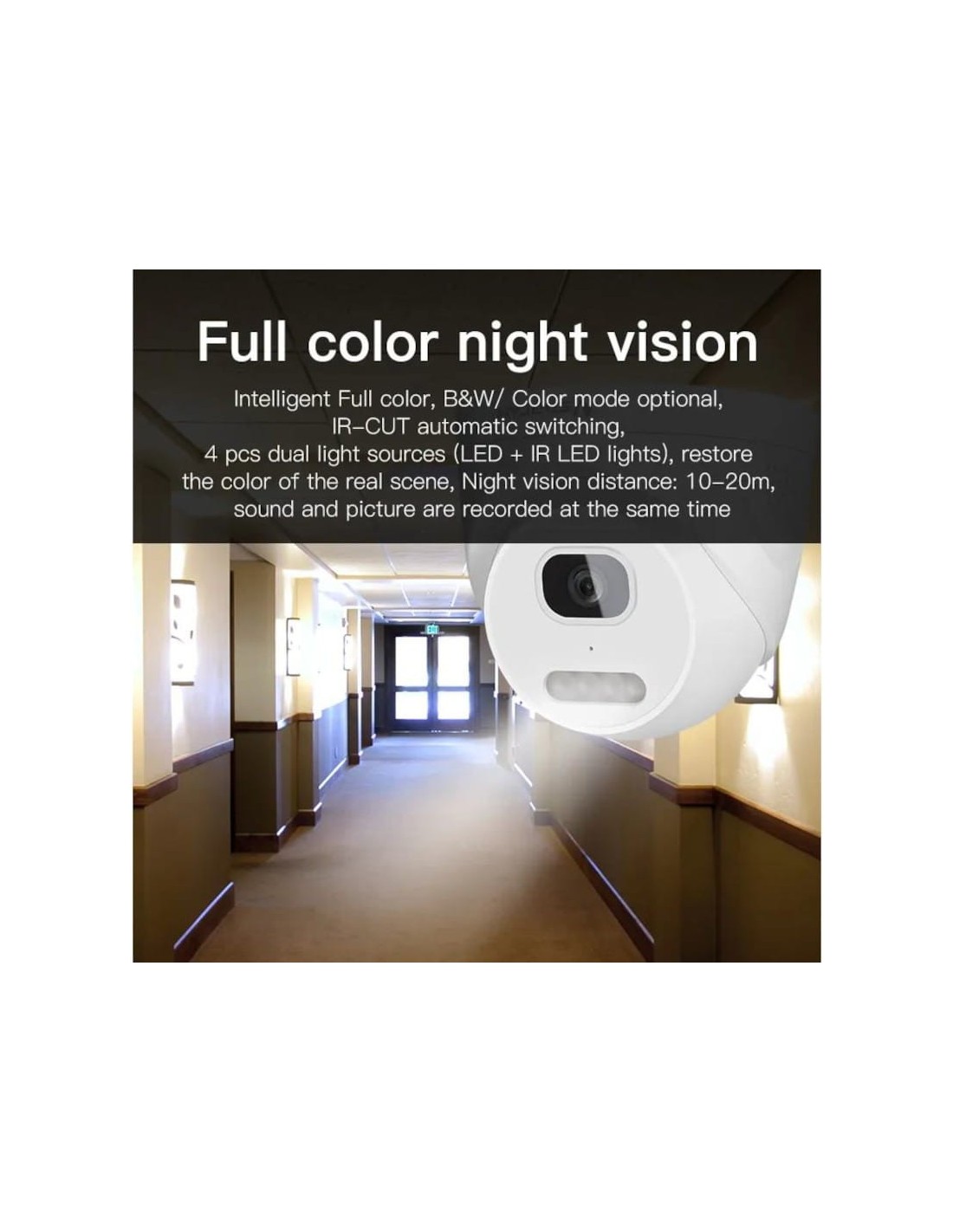 Cámara de vigilancia Kingfit SC880-POE Dome Blanco Full HD visión noct