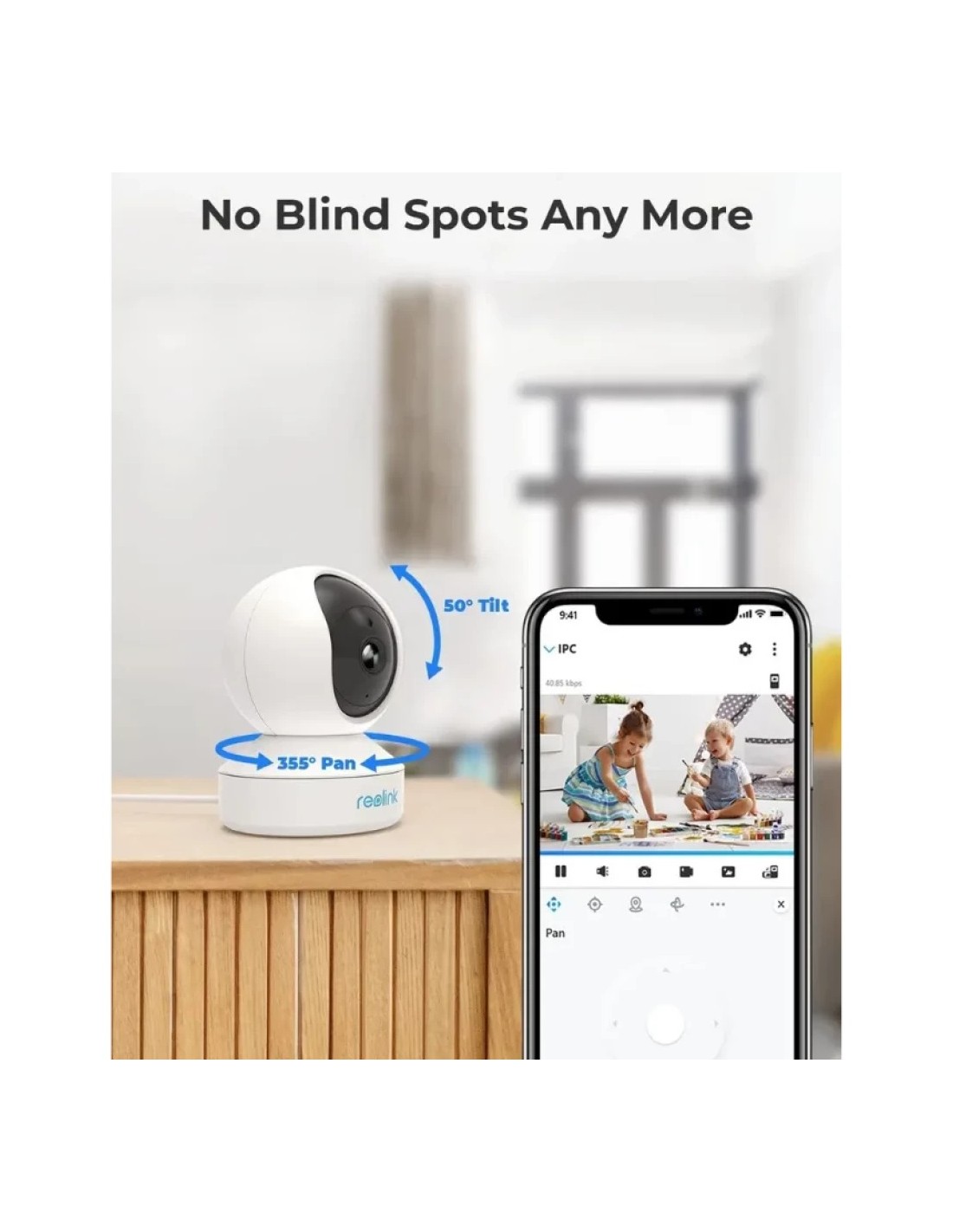 Cámara de vigilancia Reolink E Series E320 3MP WiFi visión nocturna