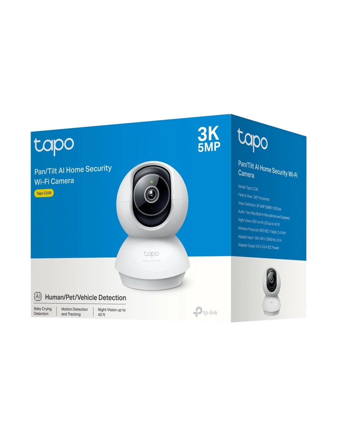 Cámara de vigilancia TP-Link Tapo C230 3K WiFi visión nocturna PTZ 340