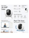 Cámara de vigilancia TP-Link Tapo C230 3K WiFi visión nocturna PTZ 340