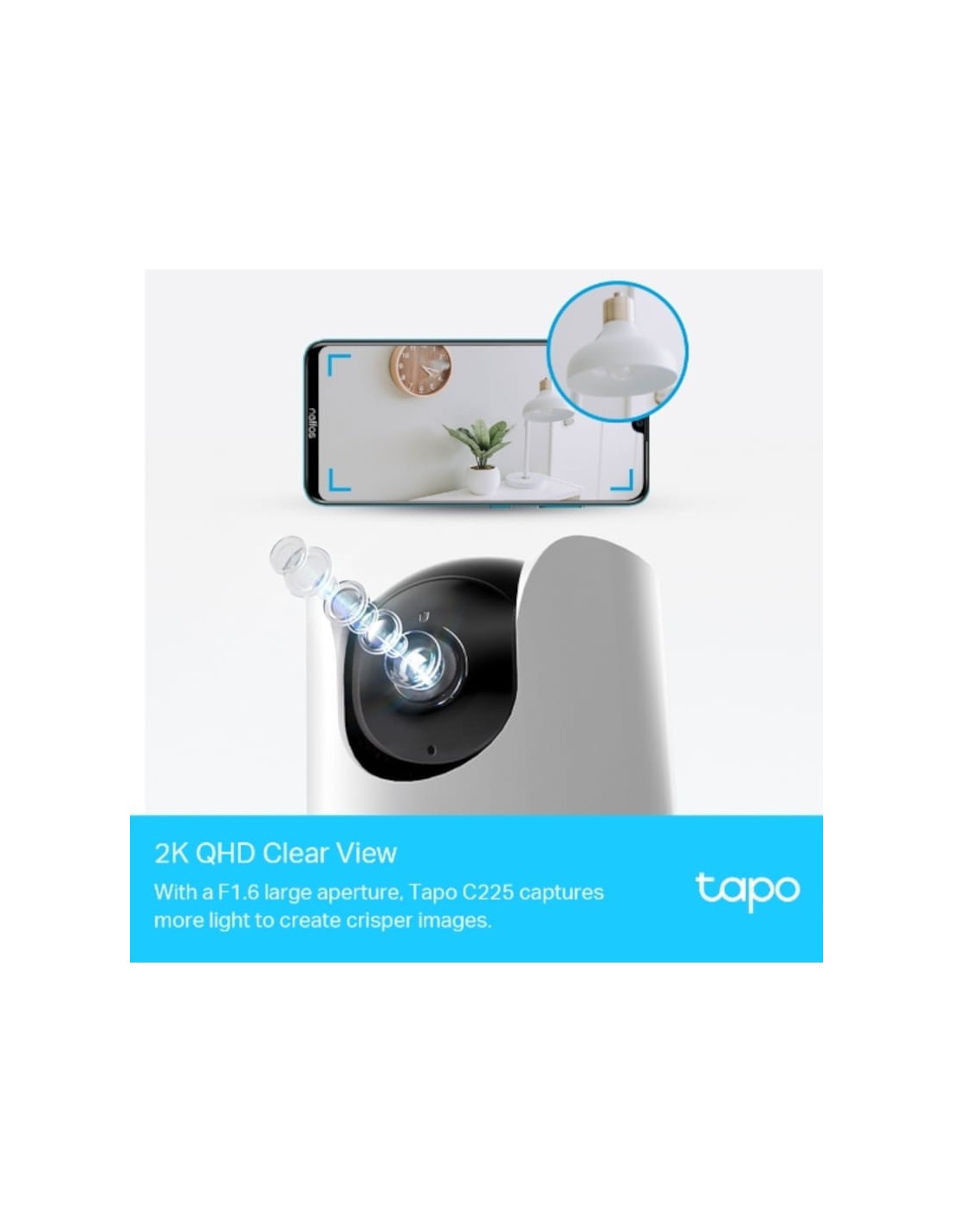 Cámara de vigilancia TP-Link Tapo C225 Escritorio Negro/Blanco