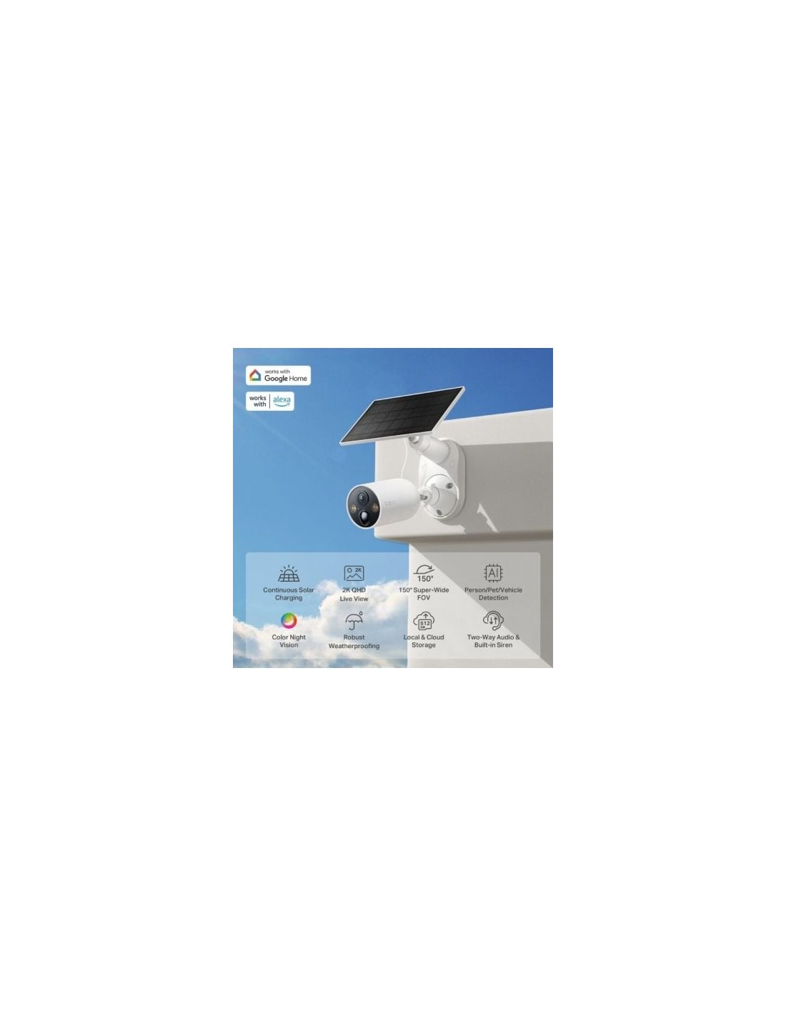 Cámara de vigilancia TP-Link Tapo C425 KIT, visión nocturna, incluye p