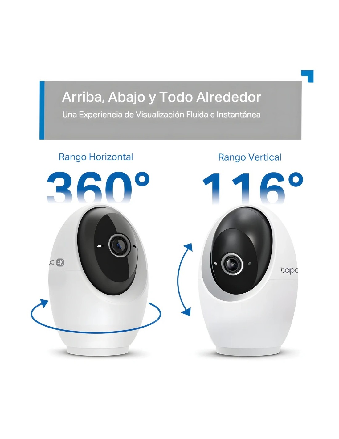 Cámara de vigilancia TP-Link Tapo C260 4K WiFi visión nocturna PTZ 360