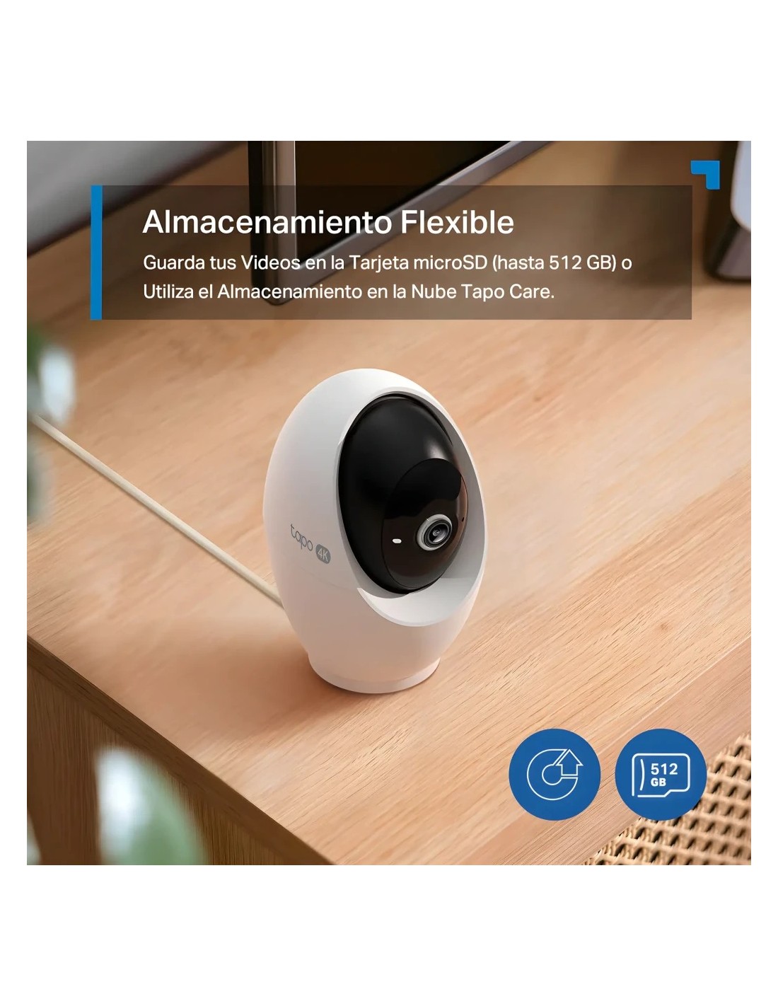 Cámara de vigilancia TP-Link Tapo C260 4K WiFi visión nocturna PTZ 360
