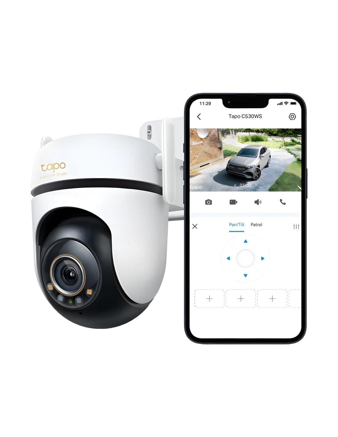 Cámara de vigilancia TP-Link Tapo C530WS 3K WiFi visión nocturna PTZ 3