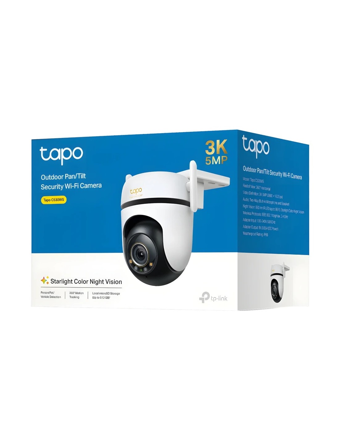 Cámara de vigilancia TP-Link Tapo C530WS 3K WiFi visión nocturna PTZ 3