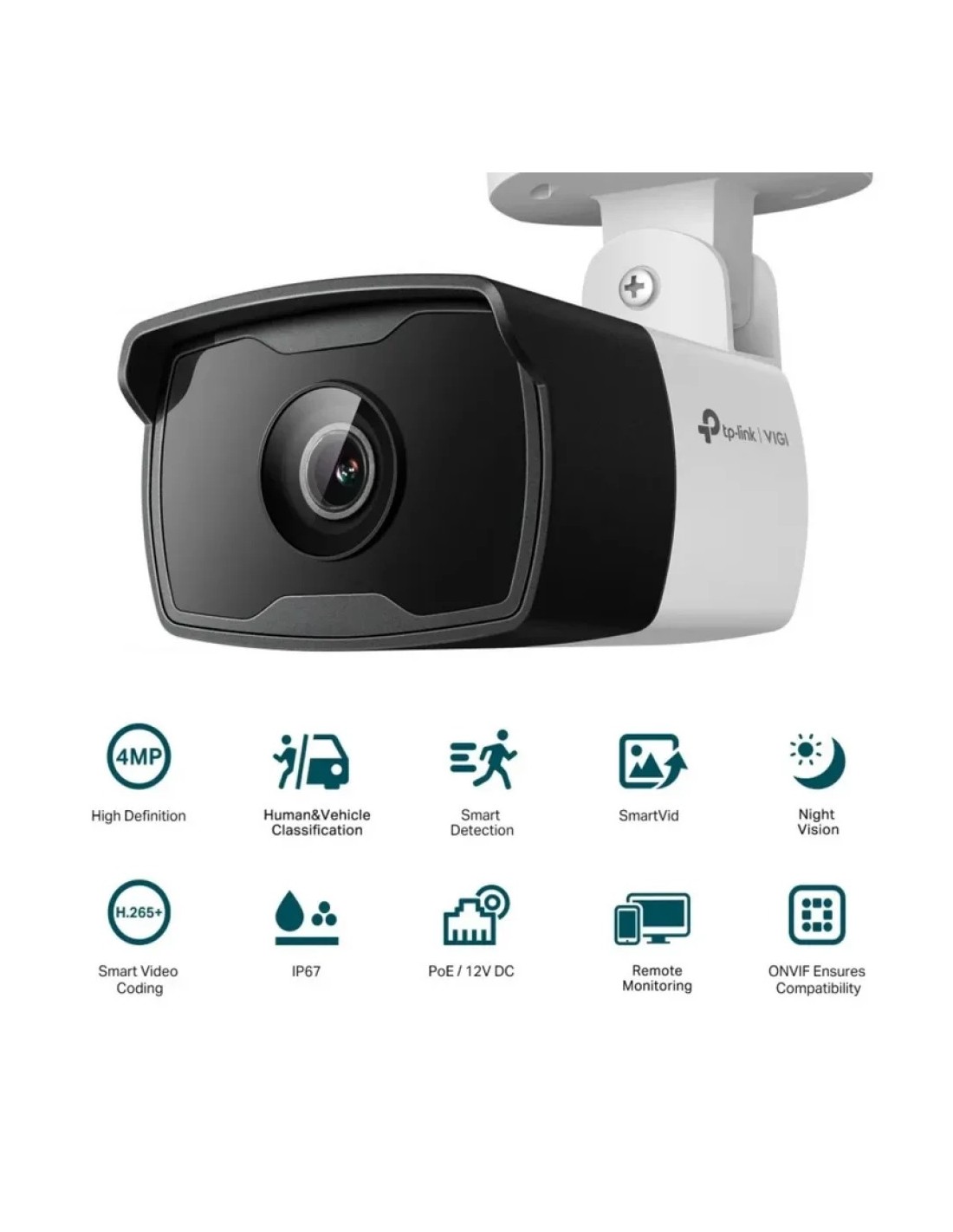 Cámara de vigilancia TP-Link Vigi C340I 4 mm Negro/Blanco 4MP