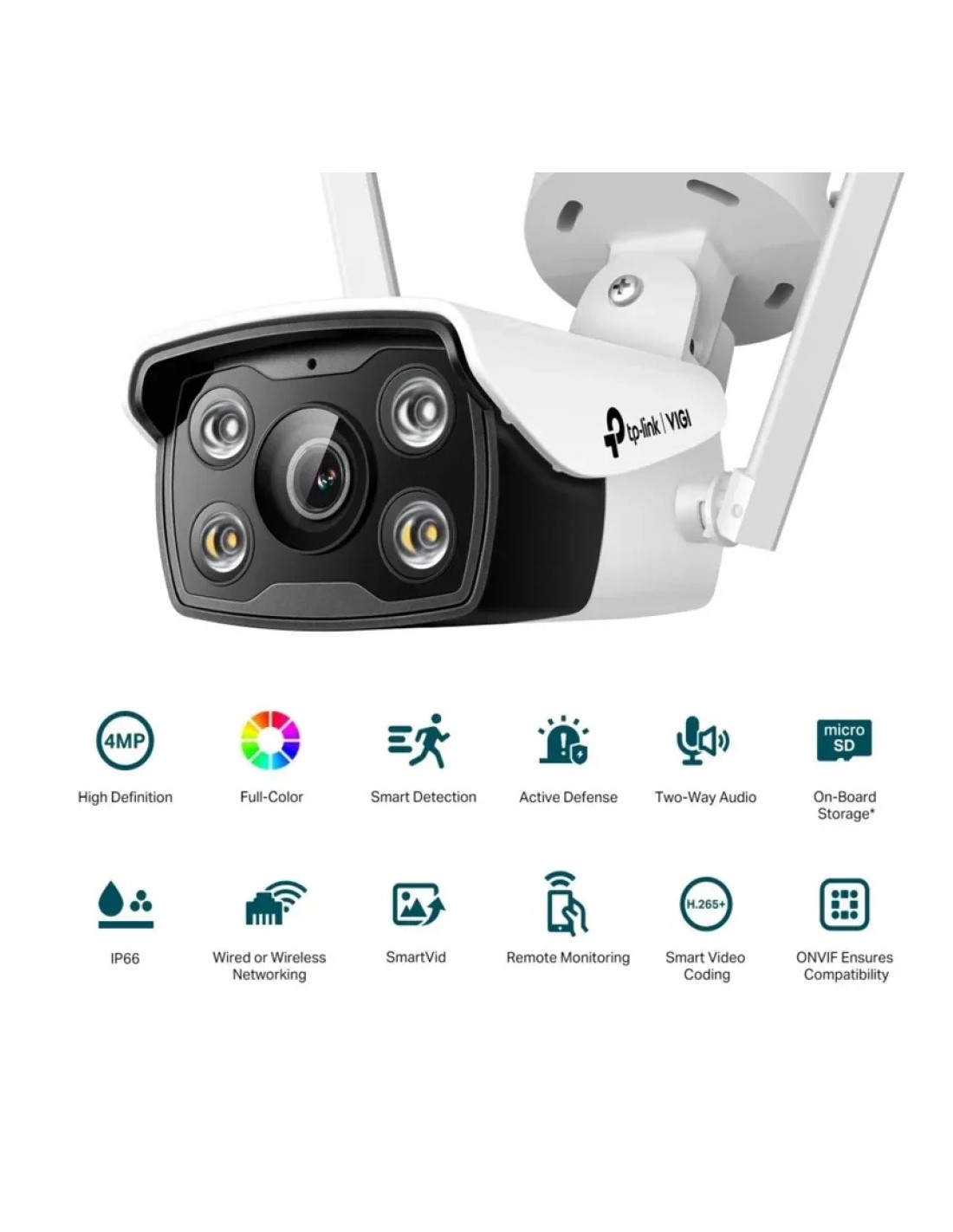 Cámara de vigilancia TP-Link Vigi C340-W Blanco 4MP WiFi en Logroño