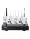 Kit de videovigilancia Escam WNK714 4 cámaras Blanco 3MP WiFi