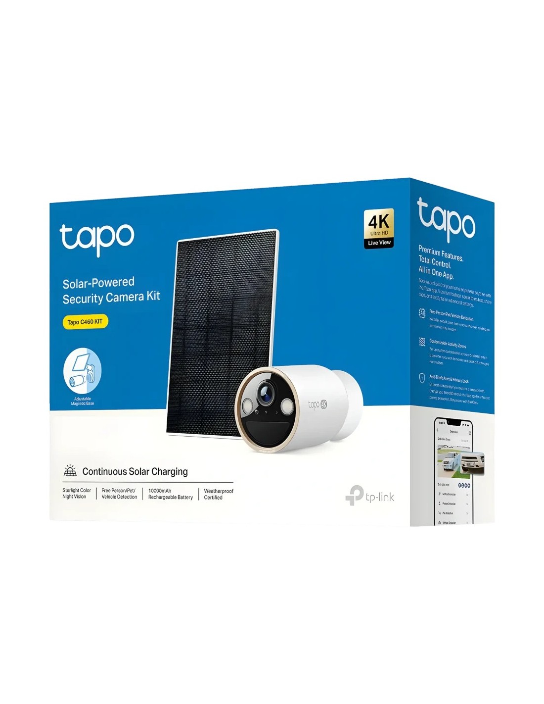 Cámara de vigilancia TP-Link Tapo C460 Kit 4K Exterior WiFi Solar IP66