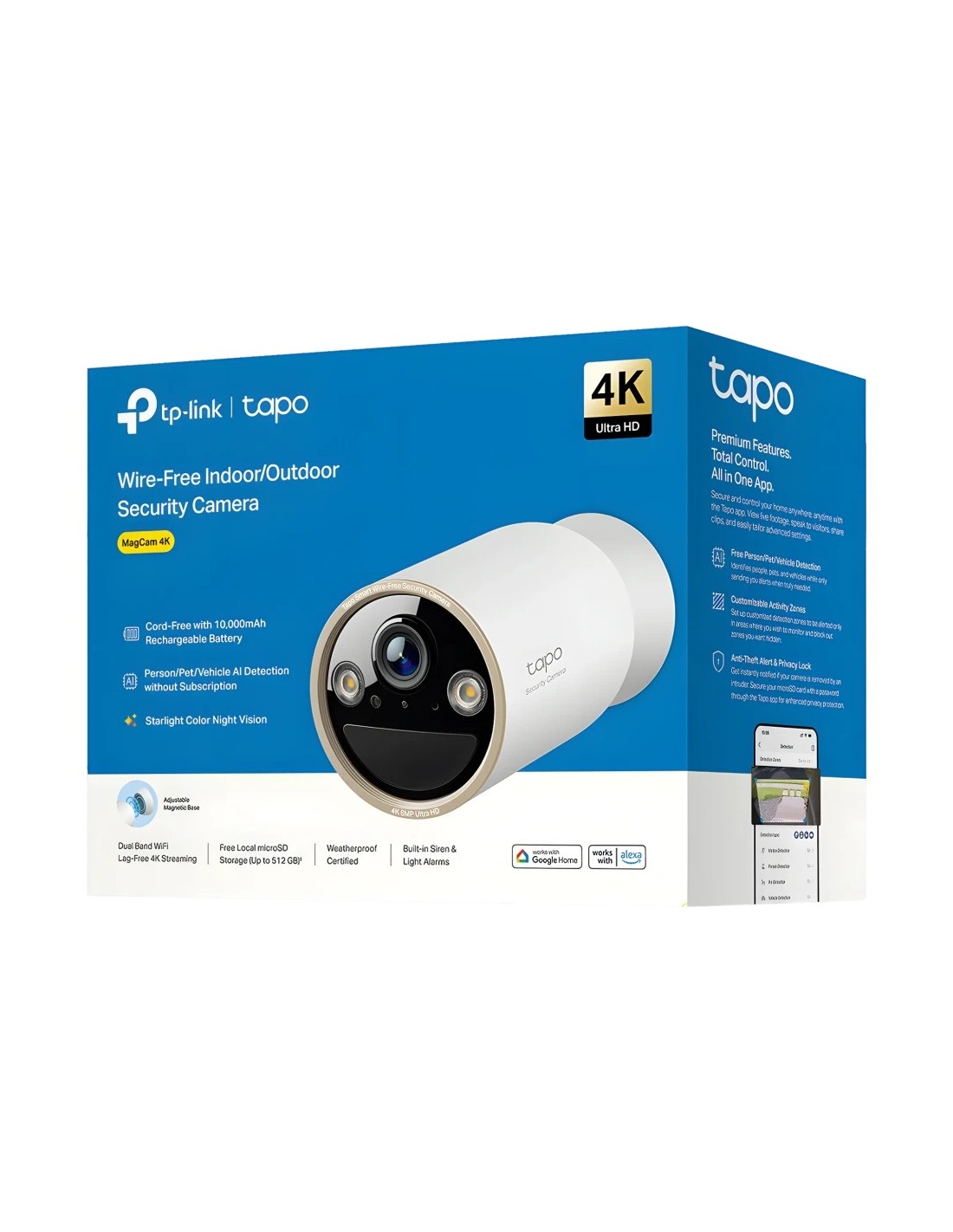 Cámara de vigilancia TP-Link Tapo C460 10000mAh 4K WiFi visión nocturn