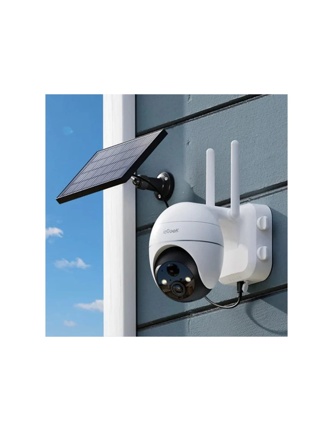 Cámara de vigilancia ieGeek ZS-GX4S Blanco 2K WiFi Solar IP65