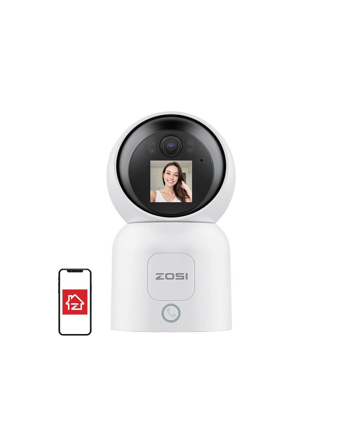 Cámara de vigilancia ZOSI C519M Dual Blanco 2,5K WiFi en Logroño