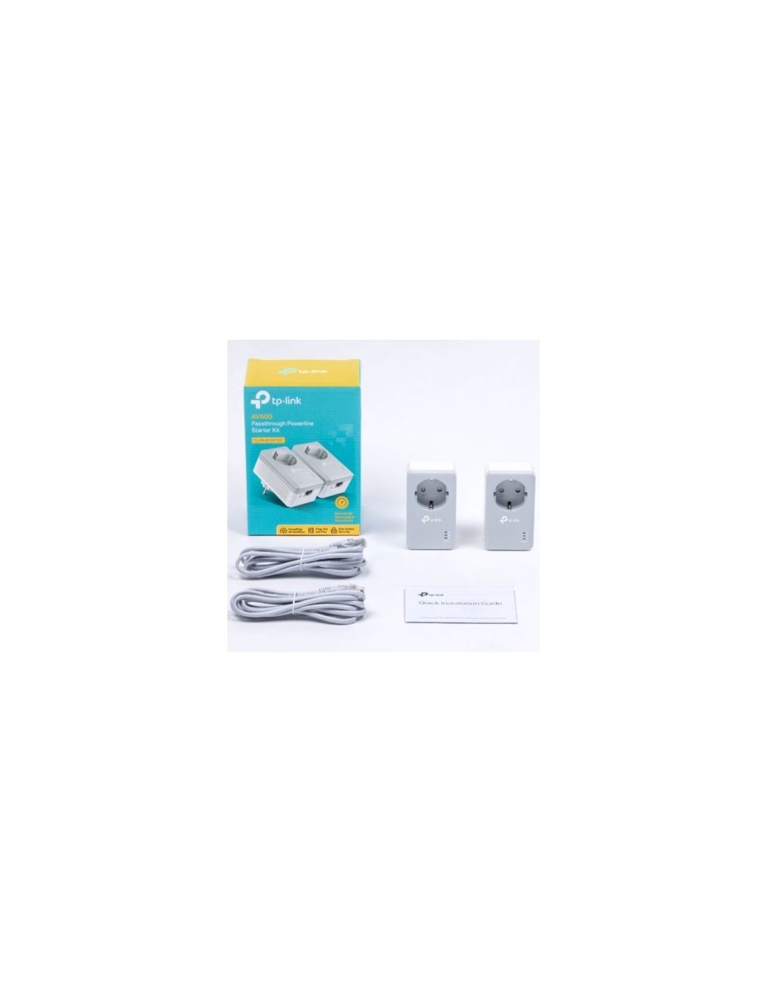 Adaptador PLC TP-Link TL-PA4010P KIT 600 Mbps, alcance 300 m, pack de 