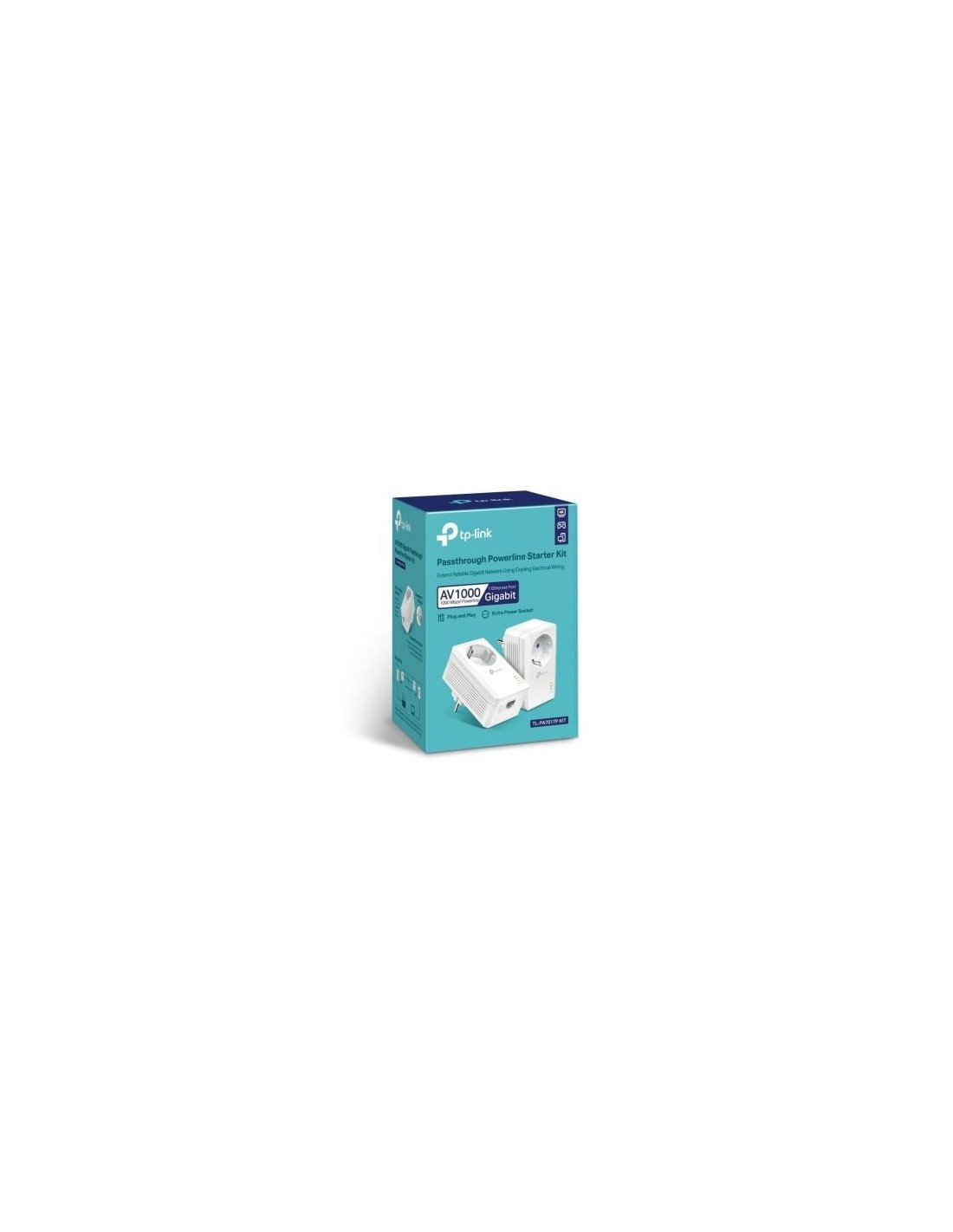 Adaptador PLC TP-Link TL-PA7017P KIT AV1000 1000 Mbps, alcance 300 m, 
