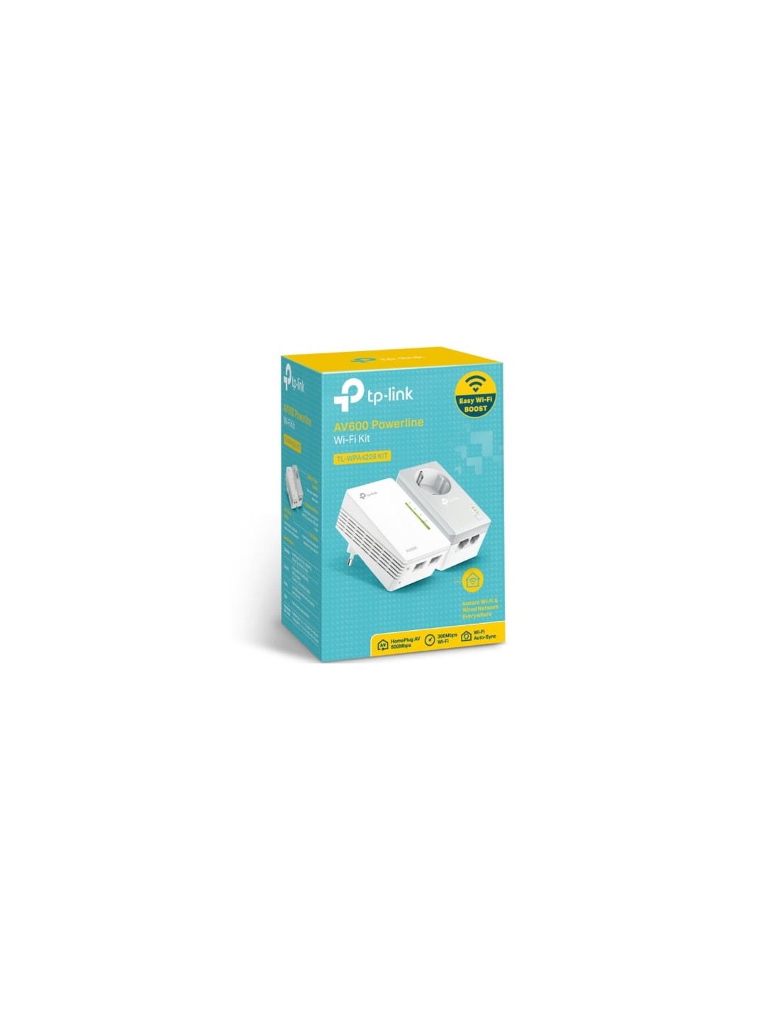 Adaptador PLC TP-Link TL-WPA4226 KIT AV600 600 Mbps, alcance 300 m, pa