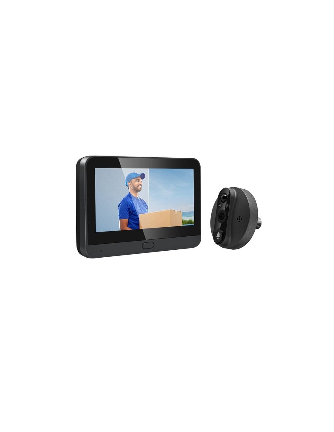Mirilla digital Escam C89 Negro visión nocturna audio bidireccional