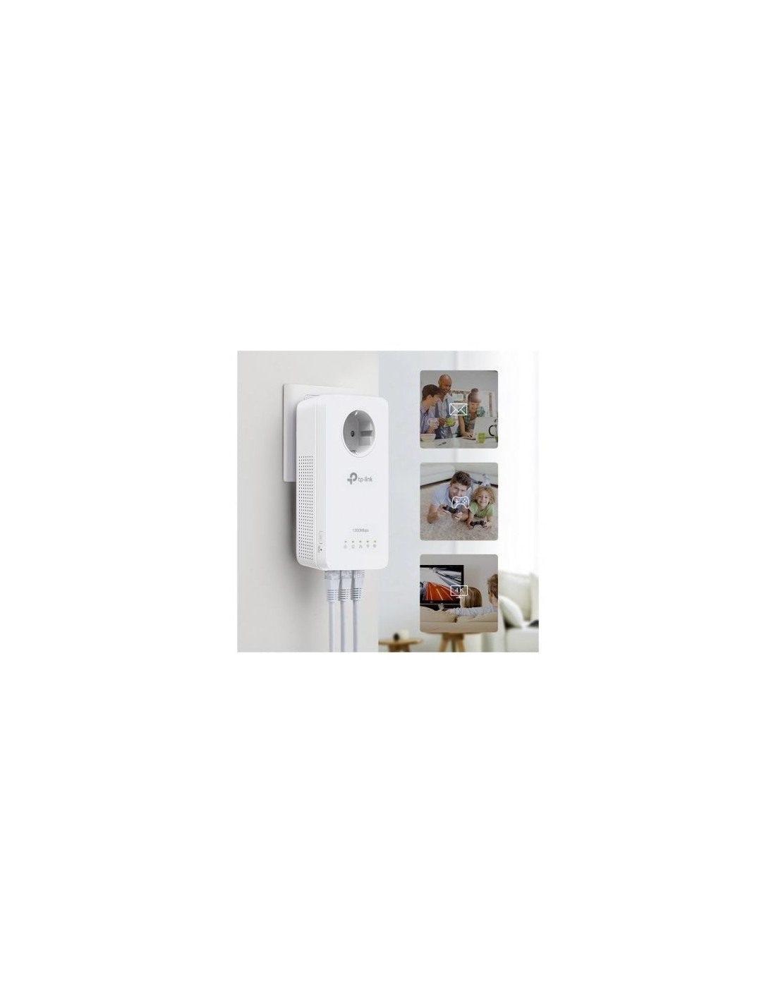 Adaptador PLC TP-Link TL-WPA8631P 1300 Mbps, alcance 300 m, pack de 2