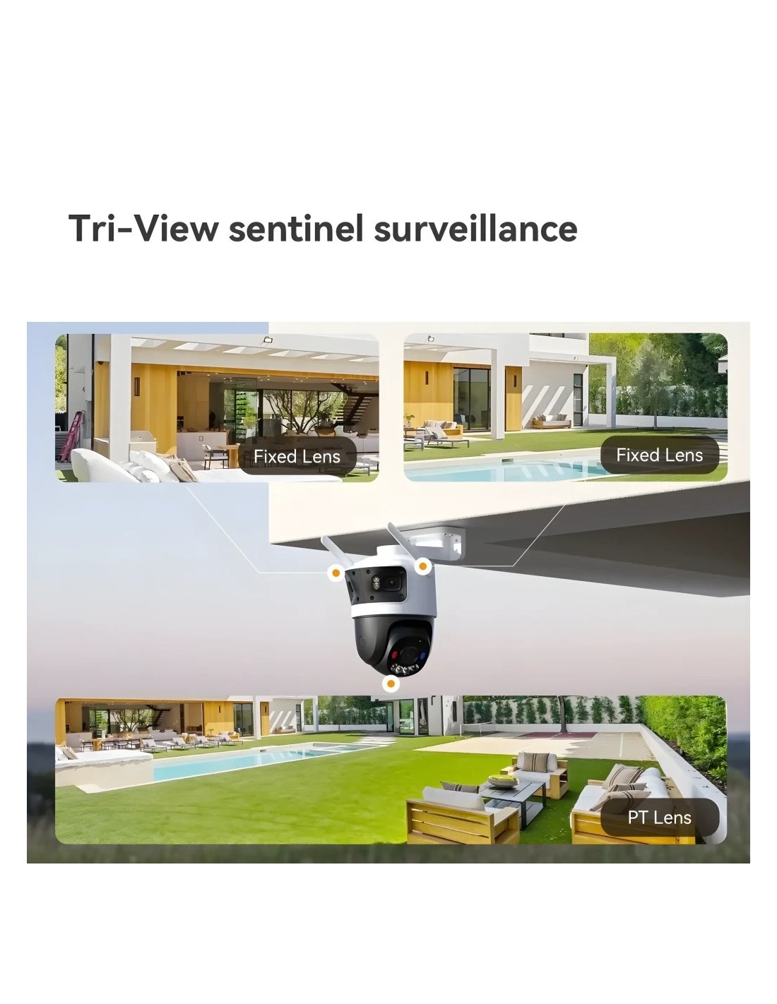 Cámara de vigilancia IMOU Cruiser Triple 11MP Exterior WiFi en Logroño