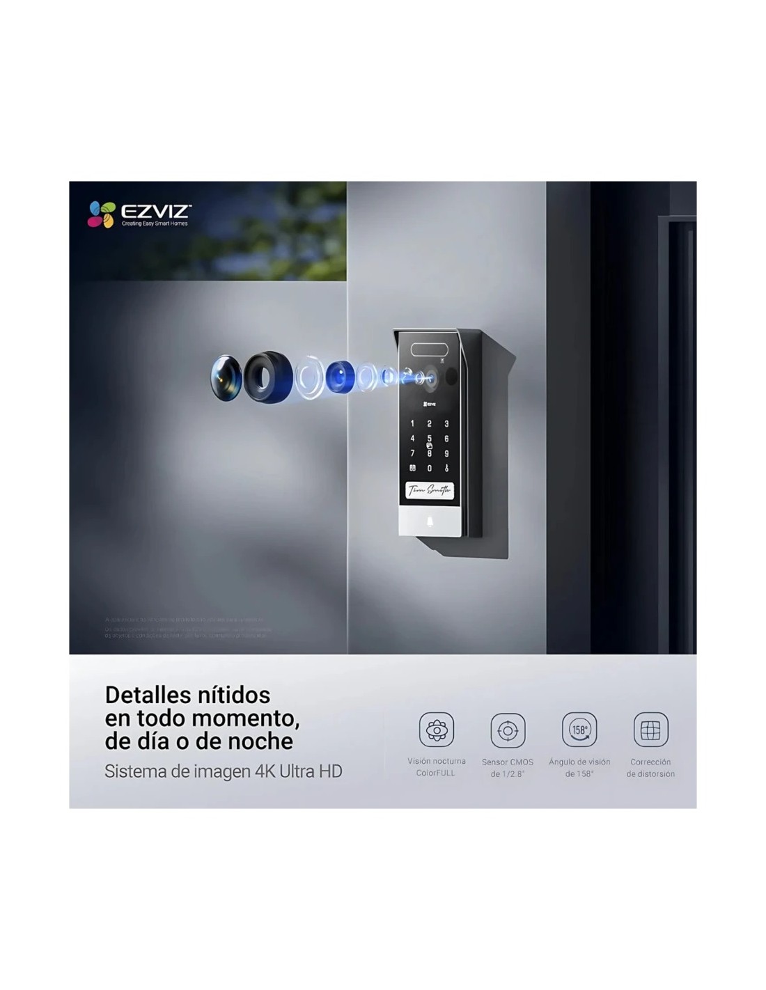 Videoportero EZVIZ HP7 Pro 4K WiFi visión nocturna en Logroño