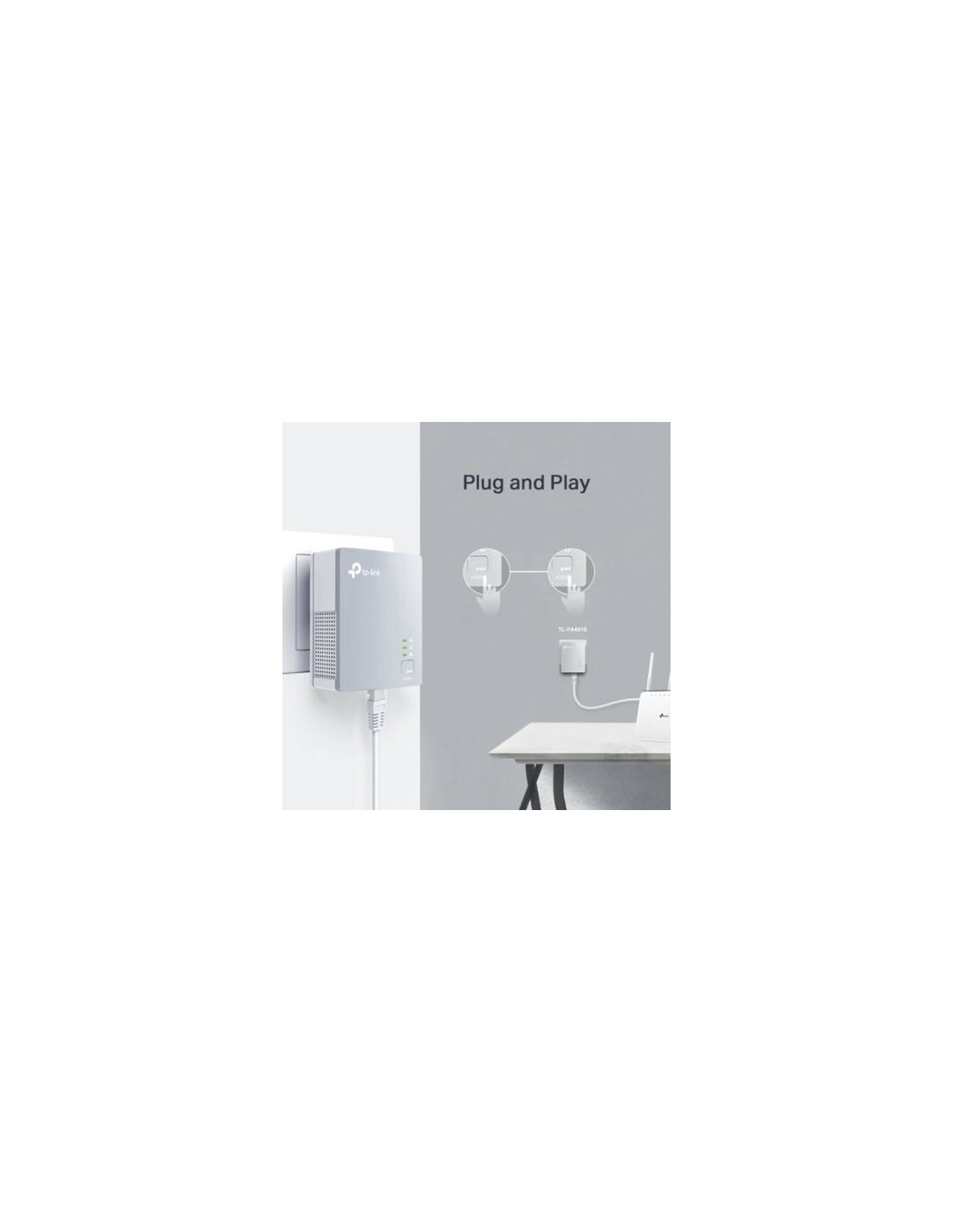 Adaptador PLC TP-Link TL-PA4010 KIT 600 Mbps, alcance 300 m, pack de 2