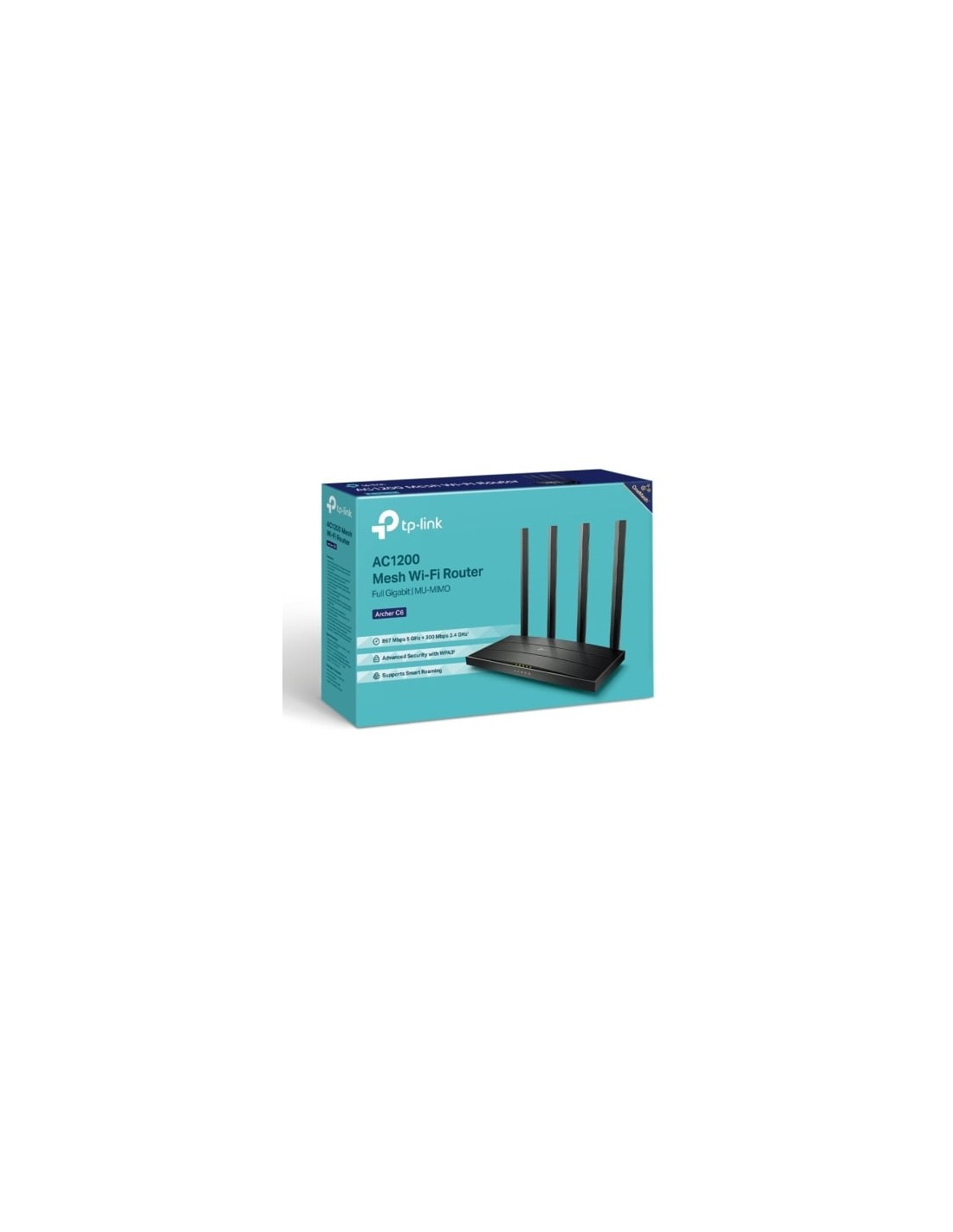 Router wifi TP-Link Archer C6 1200 Mbps, 2,4 GHz y 5 GHz, 4 antenas, w