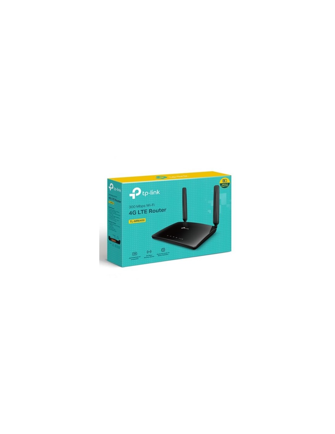 Router wifi 4G TP-Link TL-MR6400 300 Mbps, 2,4 GHz, 2 antenas, wifi 4