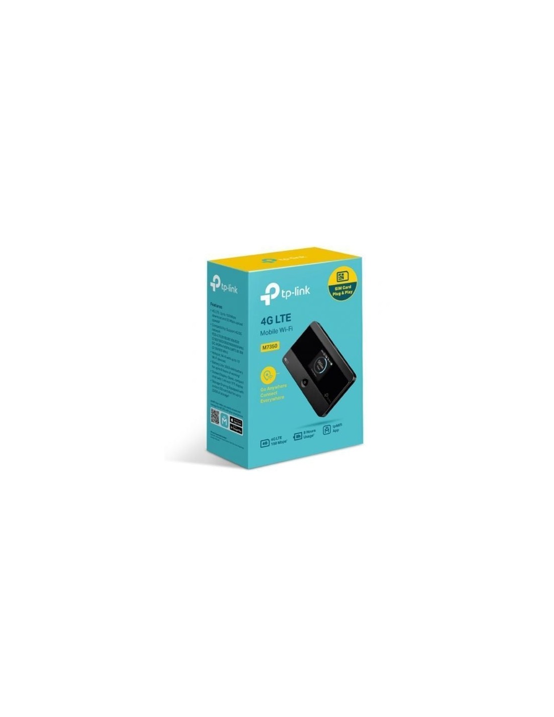Módem wifi 4G TP-Link M7350 150 Mbps, 2,4 GHz y 5 GHz, 1 antena, wifi 