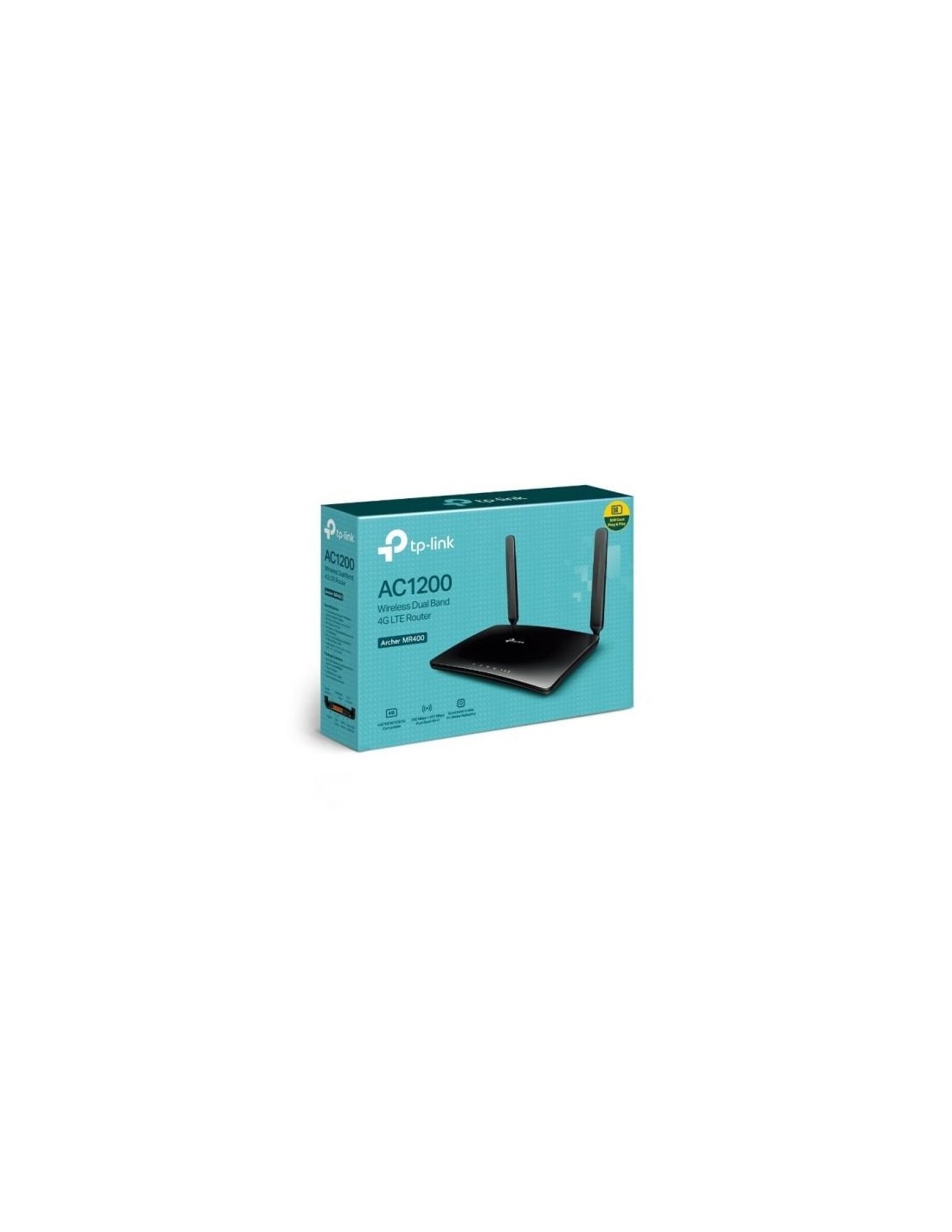 Router wifi 4G TP-Link Archer MR400 1200 Mbps, 2,4 GHz y 5 GHz, 2 ante