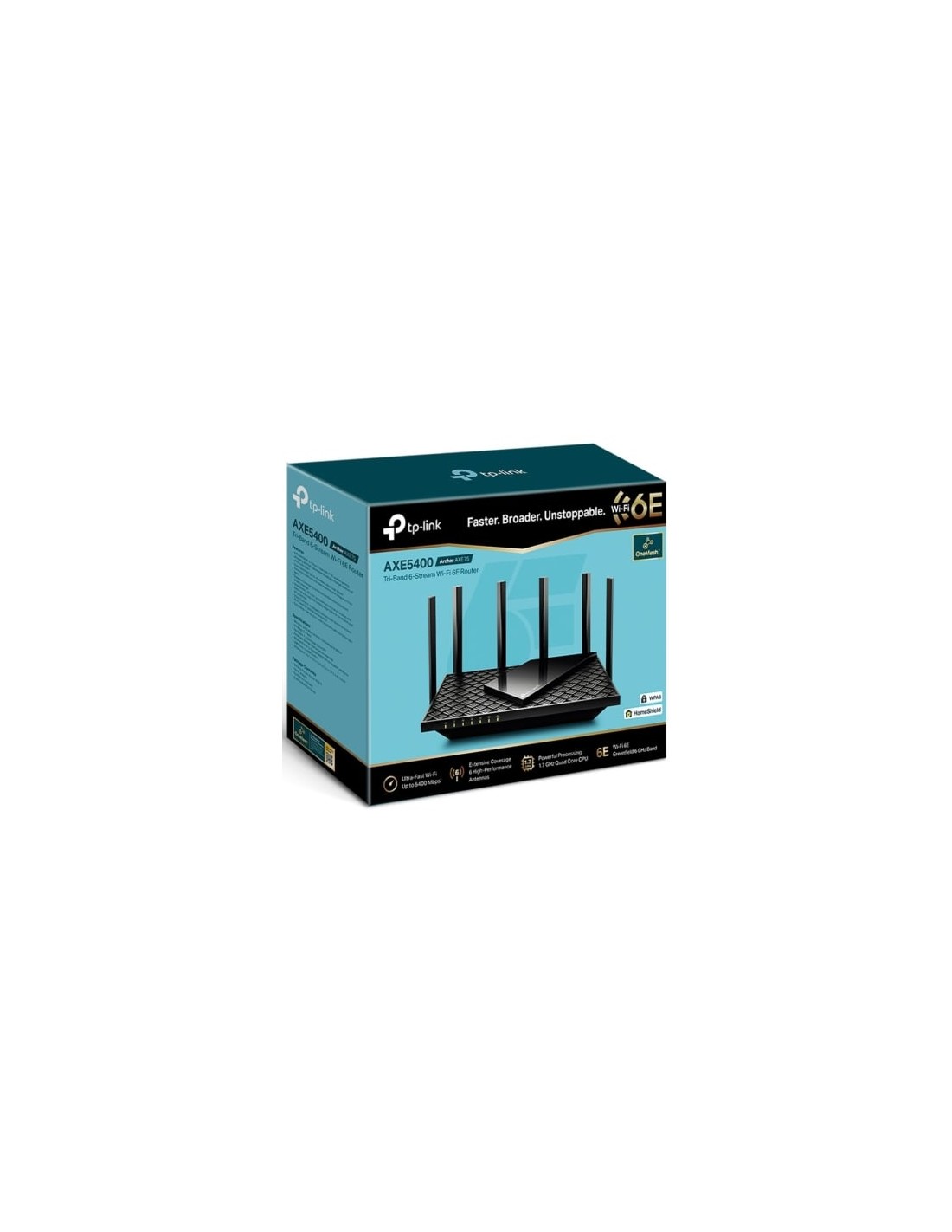 Router wifi TP-Link Archer AXE75, wifi 6e, 5400 Mbps, 2,4 GHz y 5 GHz 