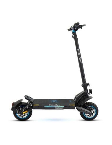 Patinete eléctrico SmartGyro Cross Dual Max 1000W Negro 25km/h 30km 100kg suspensión