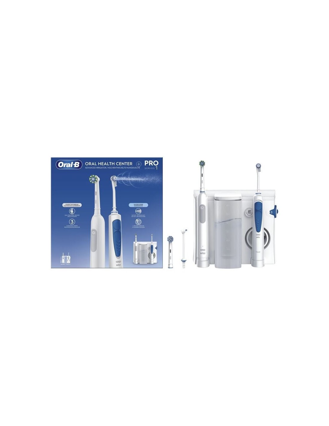 Cepillo de dientes eléctrico + irrigador dental Oral-B Health Center P