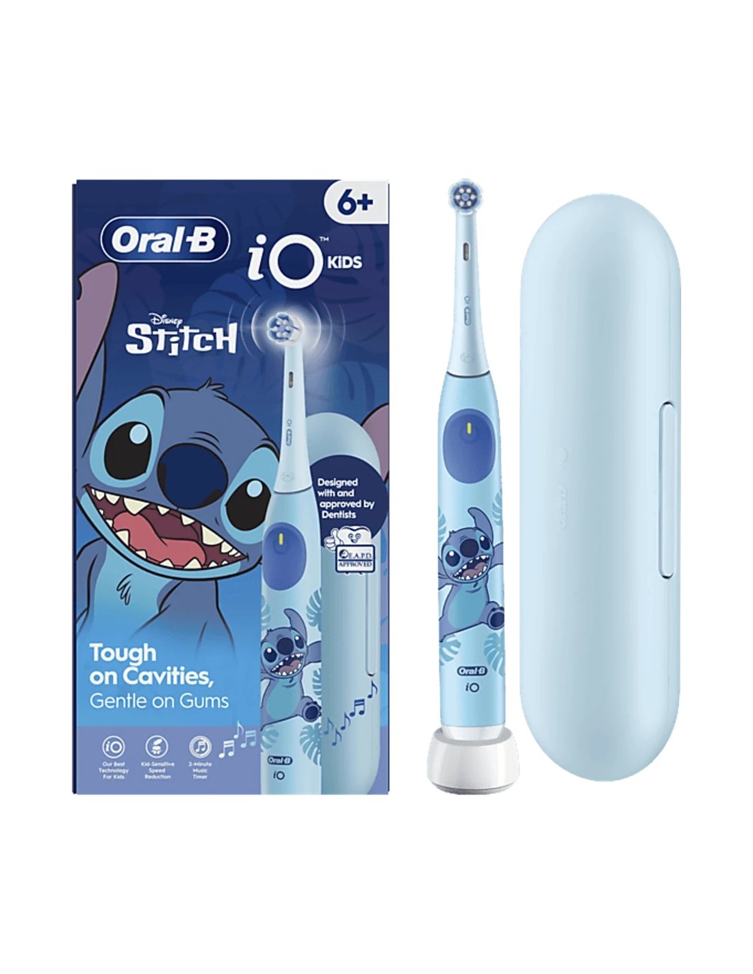 Cepillo de dientes eléctrico Oral-B iO Kids 6+ Stitch con estuche de v