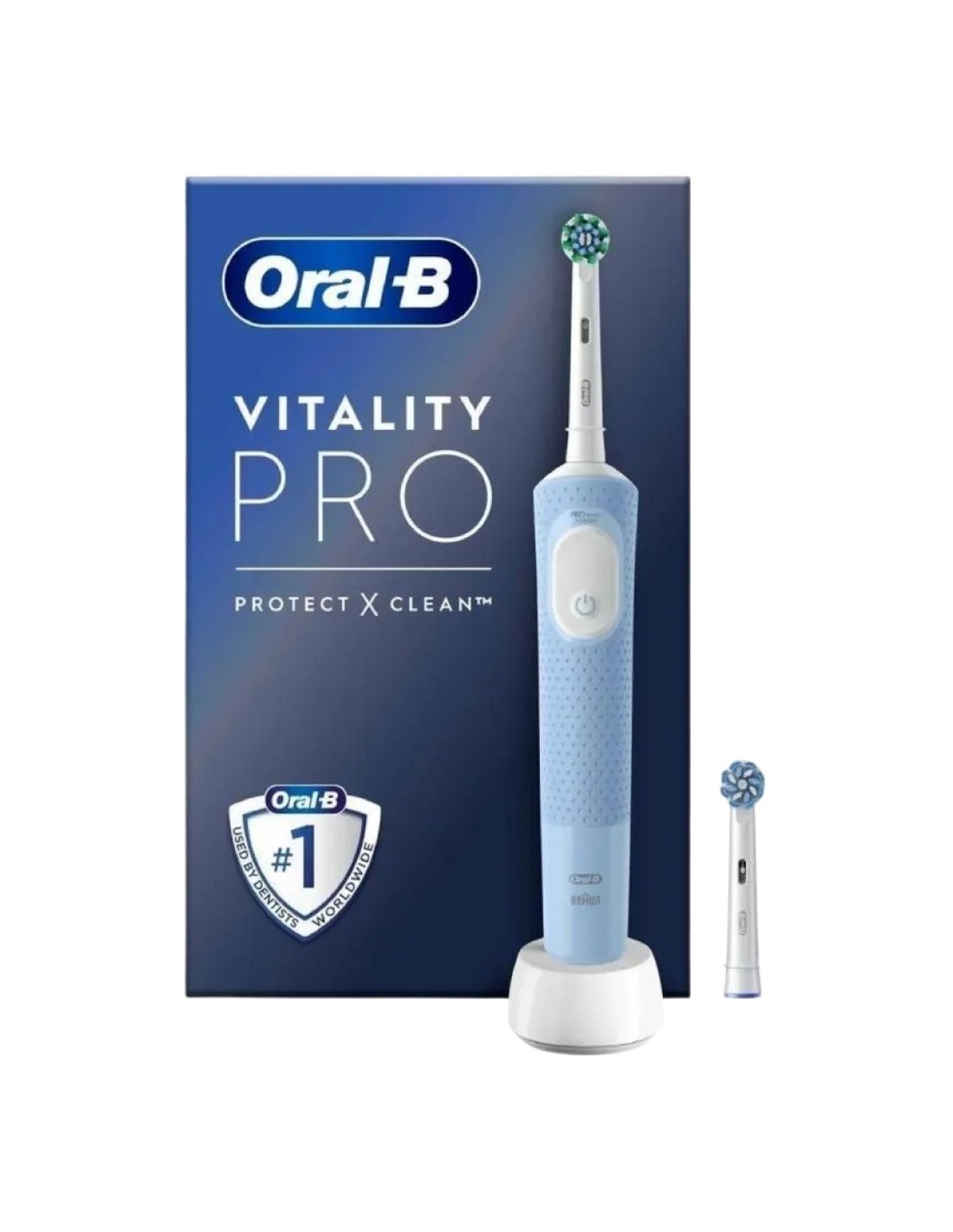 Oral-B Vitality Pro - Cepillo de dientes eléctrico azul con 1 recambio