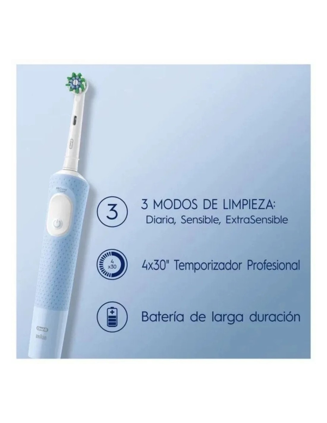 Oral-B Vitality Pro - Cepillo de dientes eléctrico azul con 1 recambio