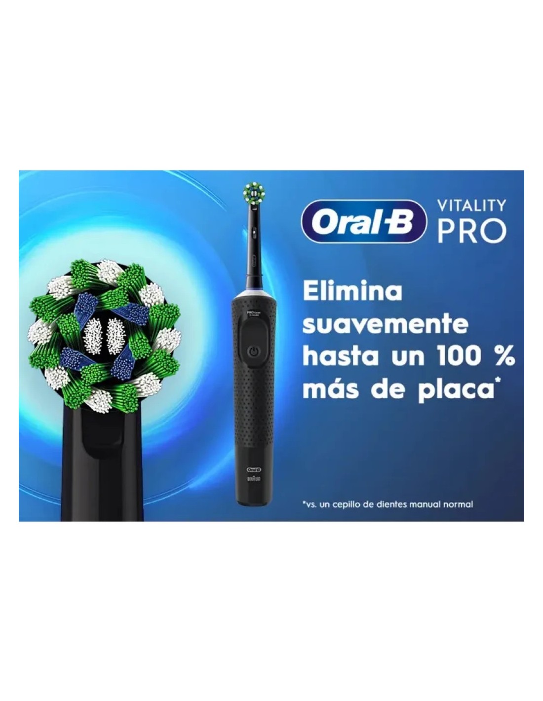Oral-B Vitality Pro - Cepillo de dientes eléctrico azul con 1 recambio