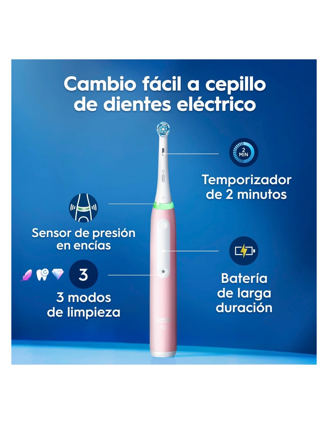 Cepillo de dientes eléctrico Oral-B iO Series 3N 10 días 3 Modos Rosa