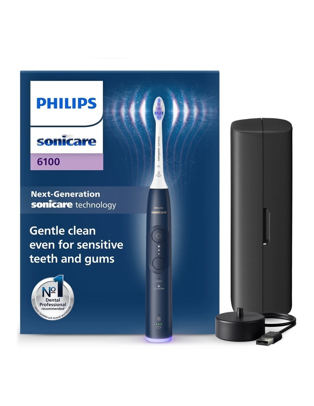 Cepillo de dientes eléctrico Philips Sonicare 6100 HX7403/05 Sónico 21