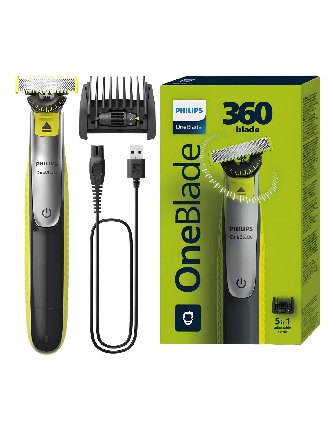 Afeitadora Philips OneBlade 360 Face QP2734/23 Cuchilla 360 60 min