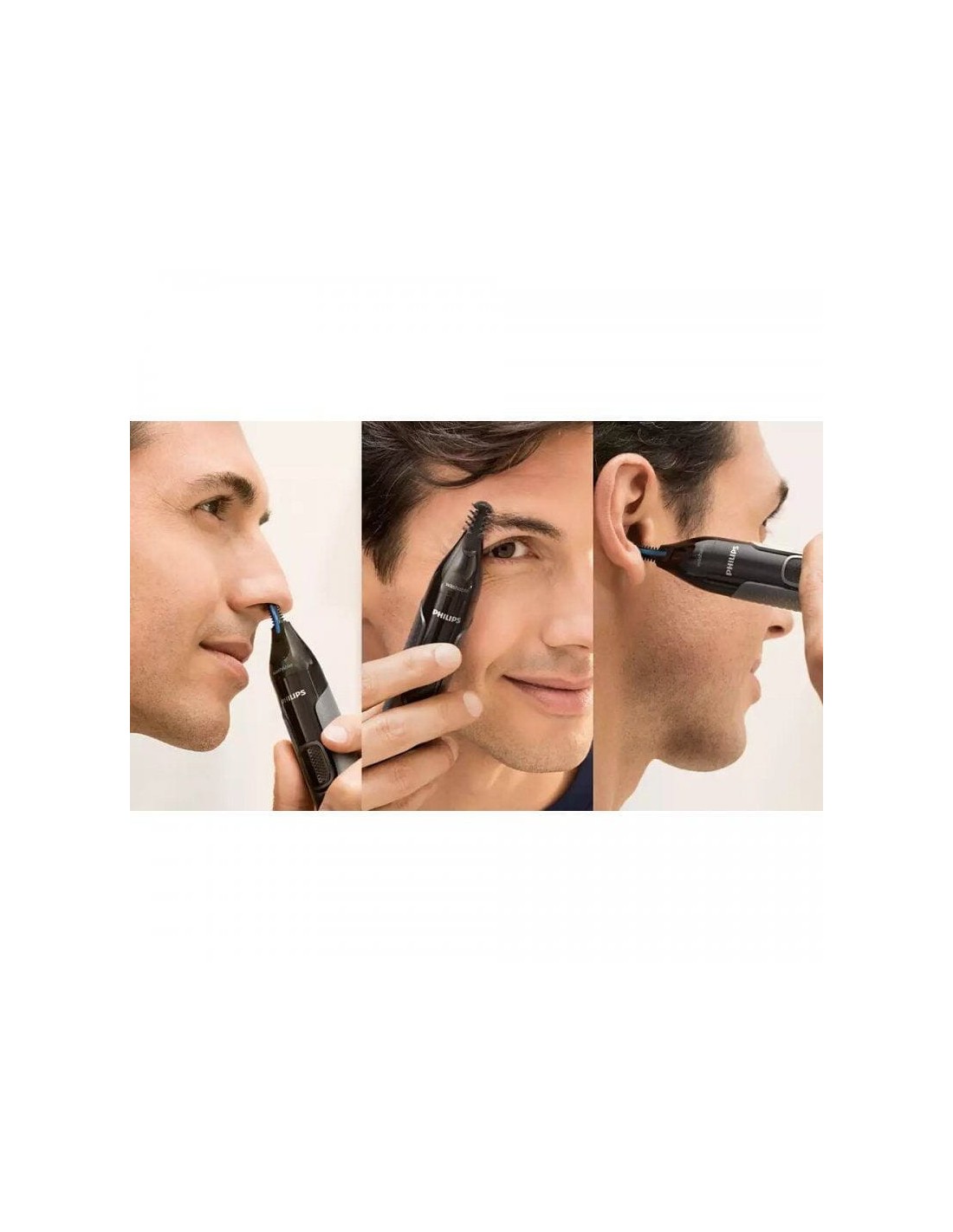 Cortapelos Philips NT365016 Nariz/Orejas/Cejas Negro/Gris seco y mojad