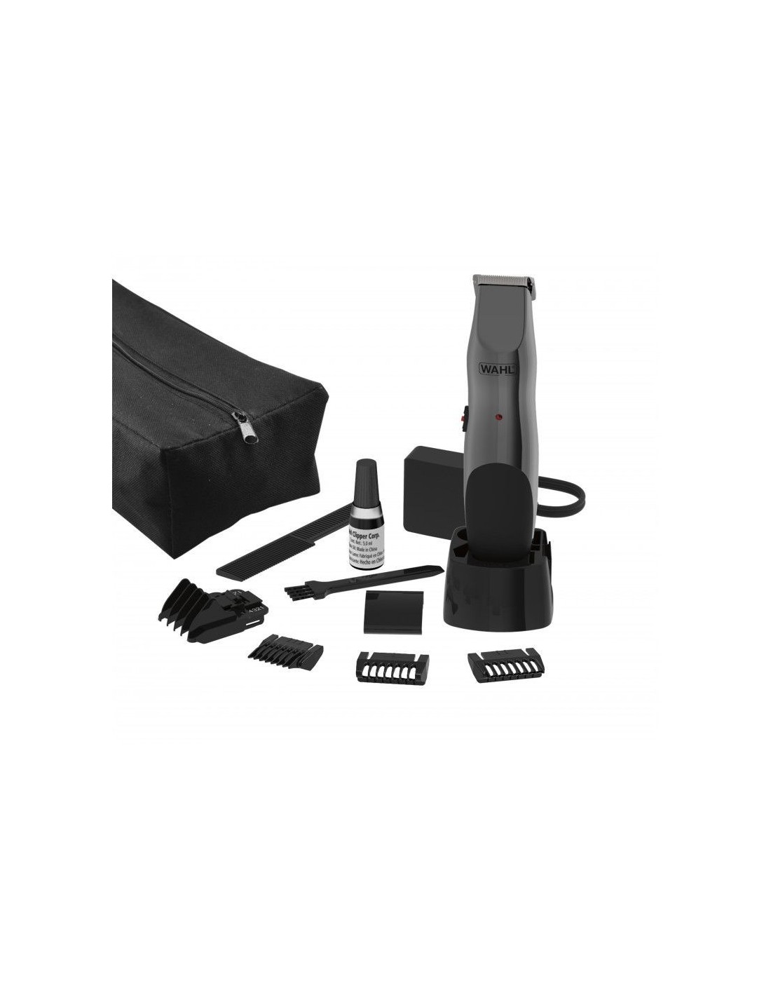 Afeitadora eléctrica Wahl Groomsman Recargable Negro/Gris inalámbrico 