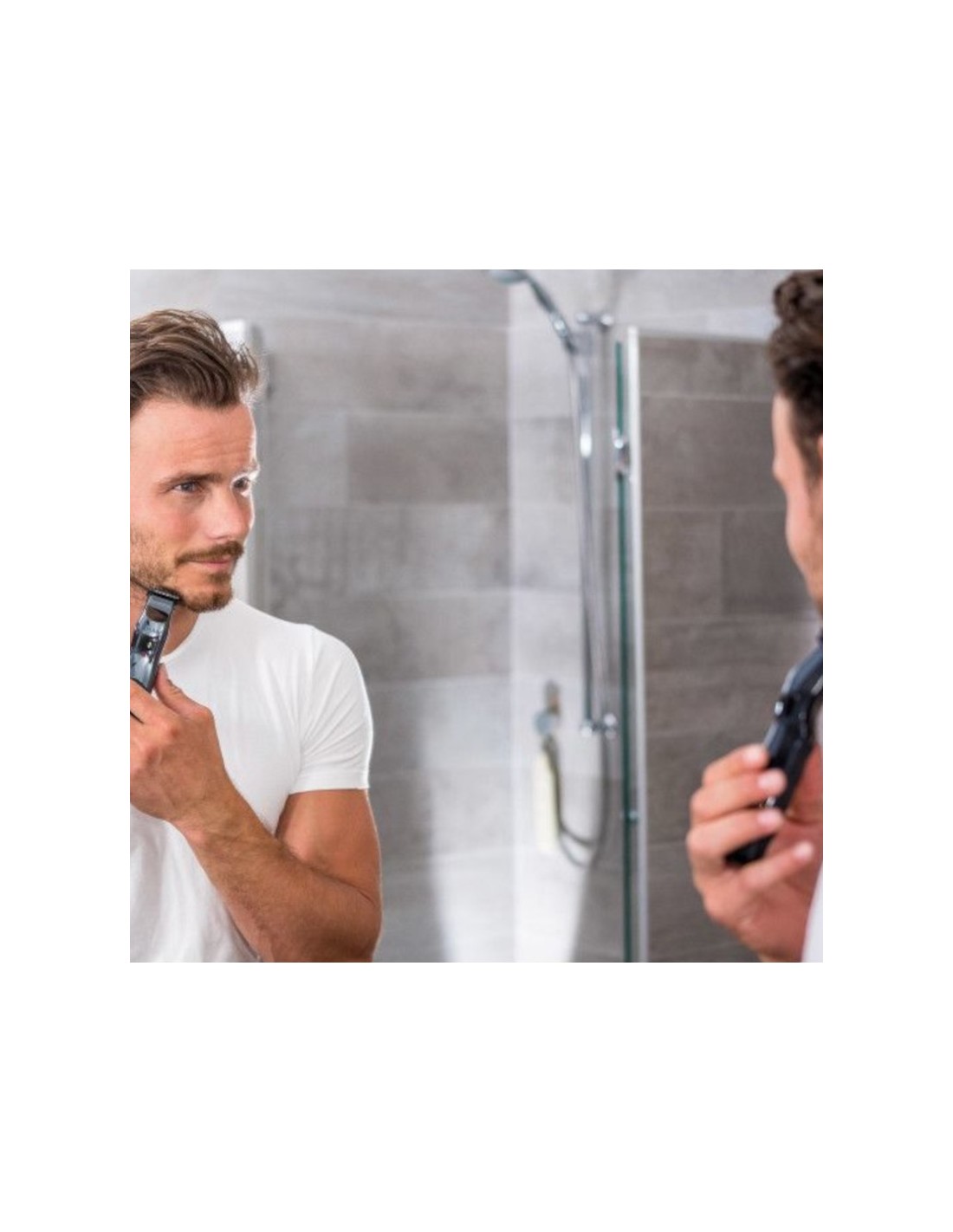 Afeitadora eléctrica Wahl Groomsman Recargable Negro/Gris inalámbrico 