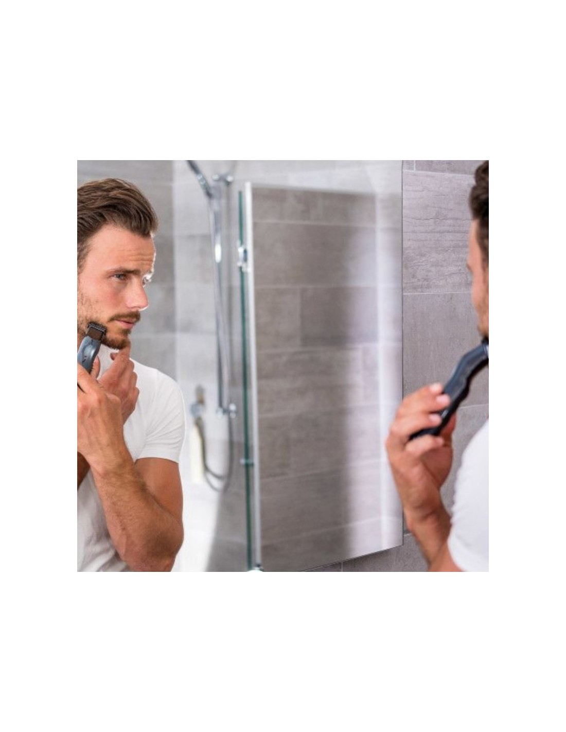 Afeitadora eléctrica Wahl Groomsman Recargable Negro/Gris inalámbrico 