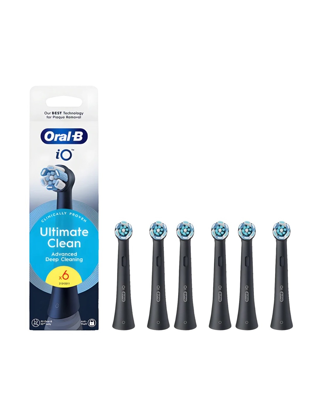 Cabezales Oral-B iO Ultimate Clean Negro Pack 6 unidades en Logroño