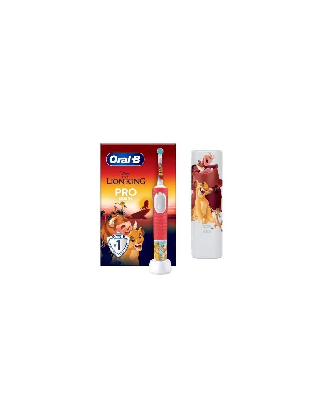 Cepillo de dientes eléctrico Oral-B Pro Kids 3 Rey León, Incluye 1 Rec